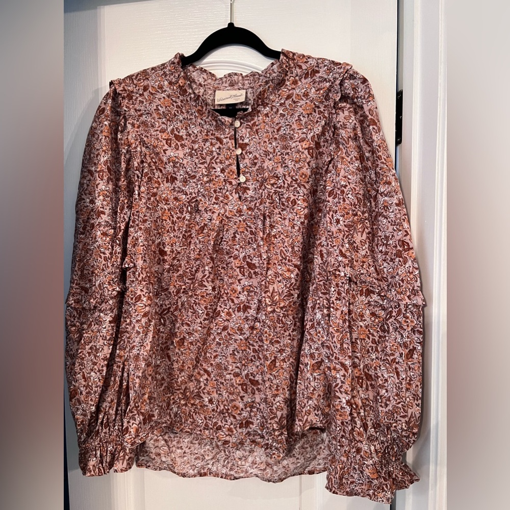 Orange floral top